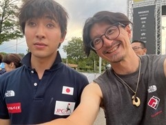 左:會田選手 右:田中サイトガイド