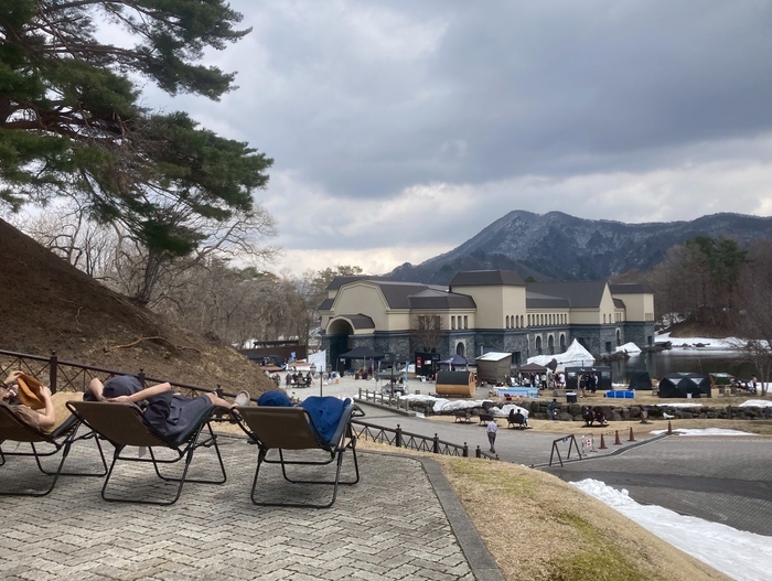 庭園でのサウナフェス