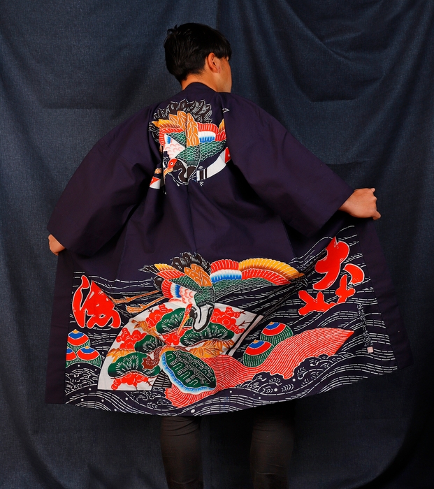 萬祝半纏 鶴亀松竹梅 鈴木理規(鴨川萬祝染 鈴染)