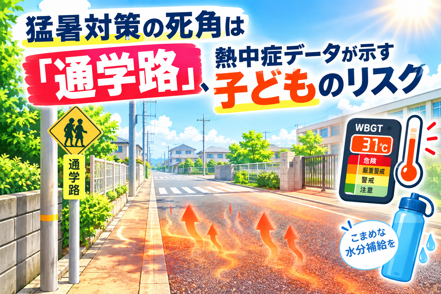 猛暑対策の死角は「通学路」、熱中症データが示す子どものリスク