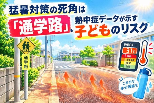 猛暑対策の死角は「通学路」、熱中症データが示す子どものリスク