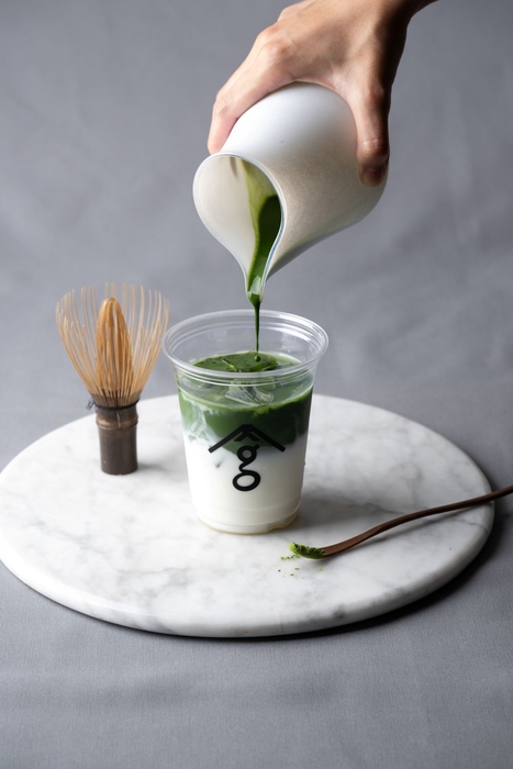 有機抹茶のラテが大人気です