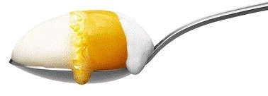 重ねドルチェ マンゴーとオレンジのレアチーズ スプーンカット