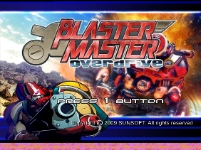 「BLASTER MASTER OVERDRIVE」　ゲームタイトル画面