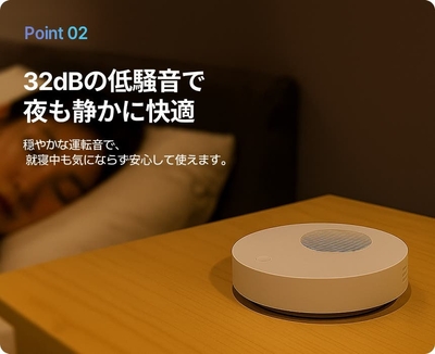 2.32dBの静音設計