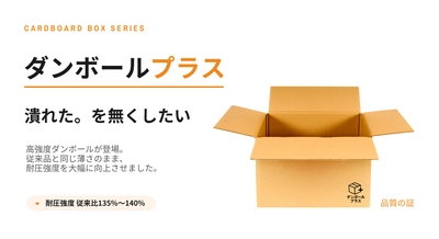 「サイズ」ではなく「強さ」で選ぶ発送用ダンボール。 ダンボールプラス、クラウドファンディング受付終了迫る