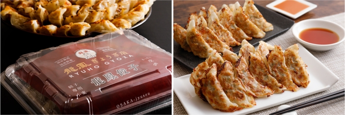 厳選した国産豚肉、国産野菜を使用／熟練した技術で餃子をつくります