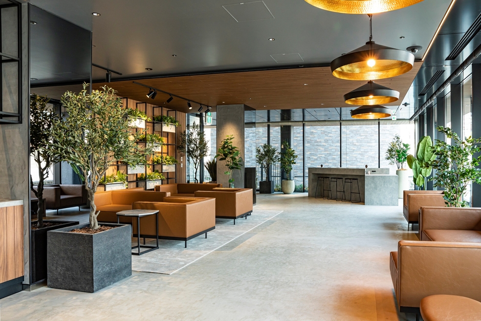 ロビー、カフェスペース