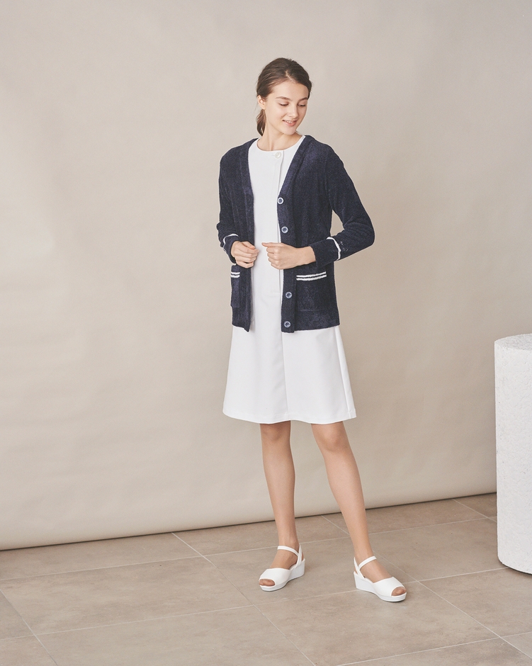 ナイロン'スムーズィー'ラインカーディンガン