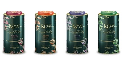 英国紅茶ブランド「AHMAD TEA」から 英国王立植物園「キューガーデン」との コラボレーション商品が新発売！ ～限定デザインのリーフティー缶4種～