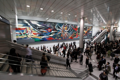 東京・渋谷駅の『明日の神話』(公開当時)