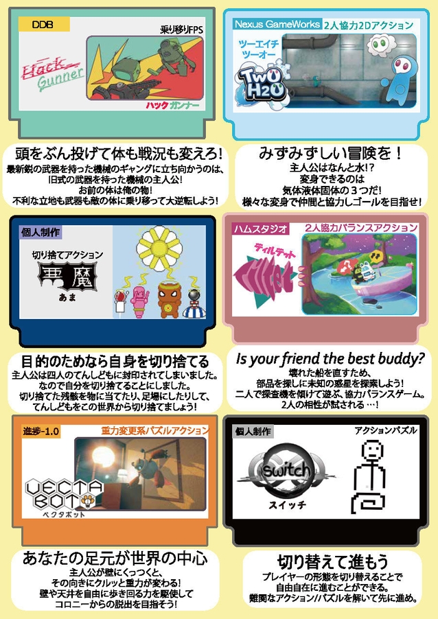 東京工芸大学「コウゲイゲームショウ2025」チラシ裏2