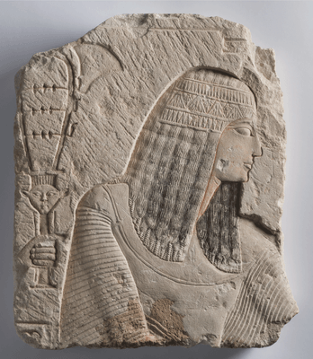 《貴族の男性のレリーフ》 前 1292~前 1075年頃 ブルックリン博物館蔵 Photo:Brooklyn Museum