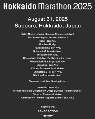 コースになっている通り名などをエンドロール風に展開