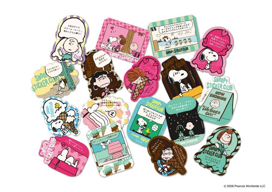 SNOOPY STICKER CLUBオリジナルデザインステッカー(一部)