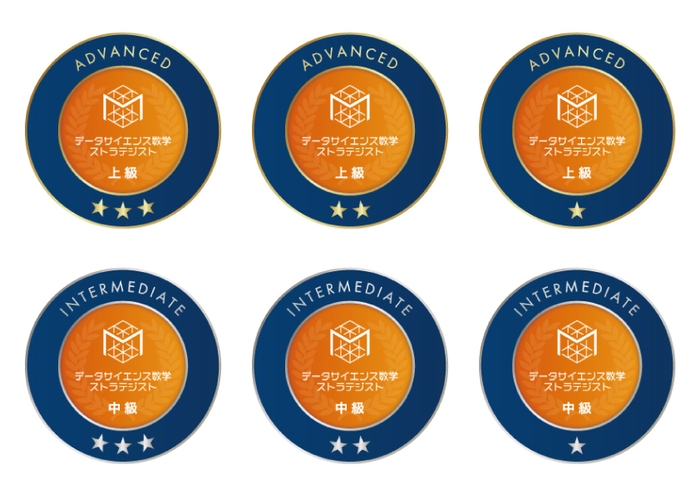 「データサイエンス数学ストラテジスト」オープンバッジ一覧(全6種)
