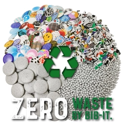 ゼッケン留め（ビブス留め）BIB-IT、廃棄プラスチックを再生する「ZERO WASTE」始動