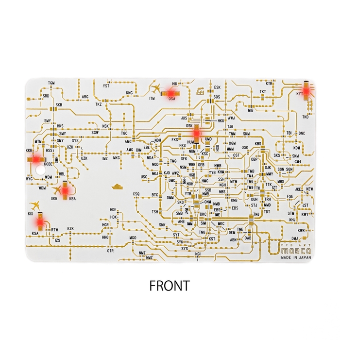 FLASH 関西回路線図 白 電子工作キット　完成品