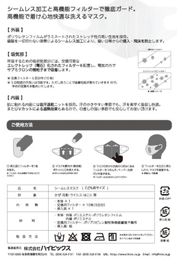 パッケージ能書(裏)
