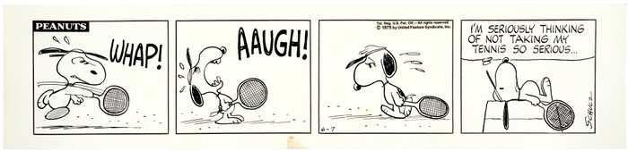 「ピーナッツ」原画 1975年6月7日 (C) Peanuts Worldwide LLC