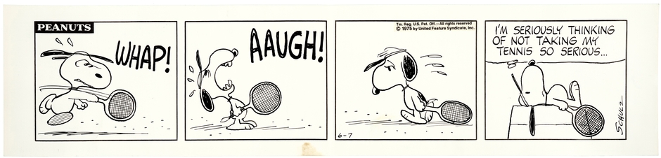「ピーナッツ」原画 1975年6月7日 (C) Peanuts Worldwide LLC