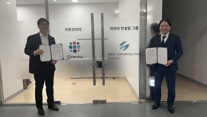 左から、Kyusik Choi氏（Creww Korea 代表取締役）、福田 芳明（みらいコンサルティンググループ 執行役員）