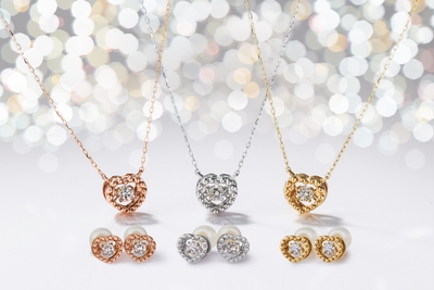 ≪Love to you≫ 全てK10。カラーはピンクゴールド、ホワイトゴールド、イエローゴールドの全3色展開。