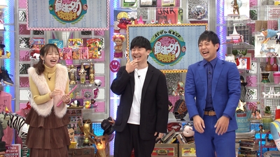 アシスタント阿部芳美(中京テレビアナウンサー)とMC若林正恭 前田裕太