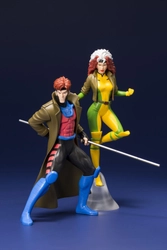 ARTFX+『X-MEN』シリーズ第6弾は 「ガンビット」と「ローグ」がセットで登場 ガンビットにはエネルギーがチャージされたカード、 ローグには飛行ポーズ用の台座が付属！
