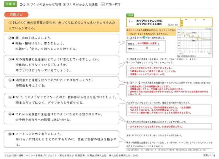 ワークシート活用ナビ サンプル