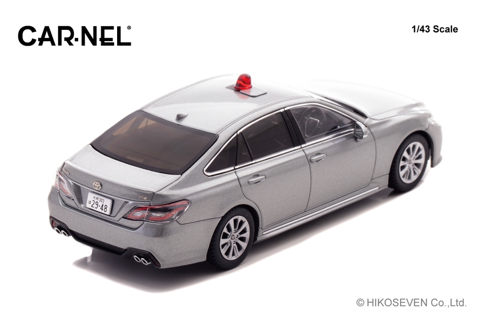 1/43 トヨタ クラウン 2023 北海道警察交通交通機動隊車両 (覆面/グレー)：右後