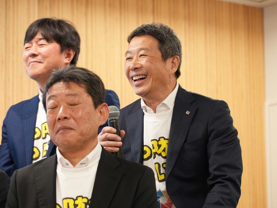 大塚製薬・笠間さん「災害時の栄養バランスを支え、常温保存ができ、コンパクトで調理不要な点がポイント」