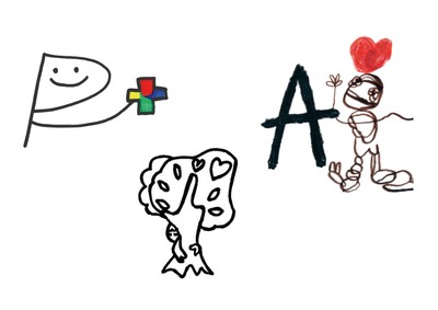 ・ロゴタイプのイラスト例1 イメージをかたちに