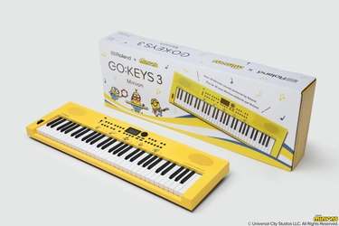 ローランドのポータブル・キーボード「GO:KEYS 3」に 人気キャラクター「ミニオン」とのコラボモデルが登場