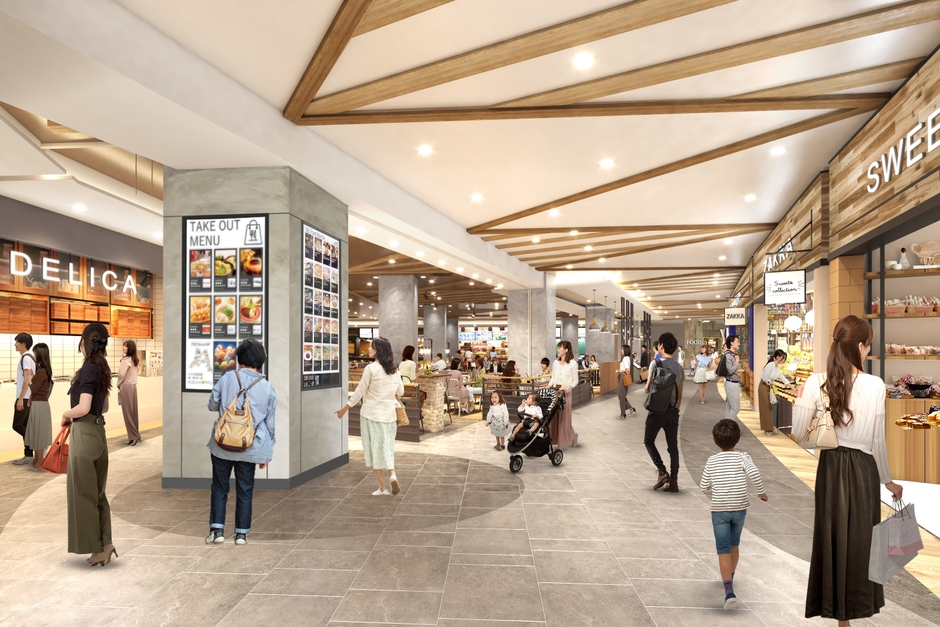 フードコート（通路側からのイメージ）