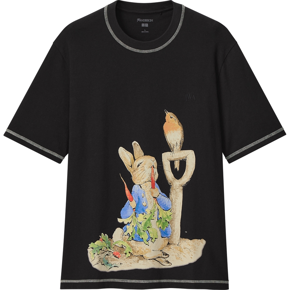ピーターラビット(TM)オーバーサイズTシャツ　BLACK