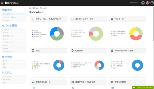 0円からのモバイルデバイス管理、 「Miradore Online」Windows 10サポート