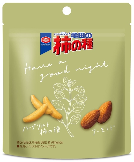 『40g 亀田の柿の種 ハーブソルト&アーモンド』