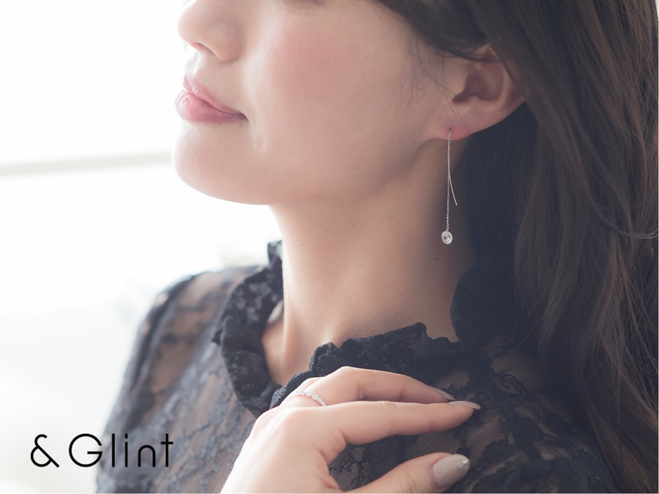 1粒チェーンピアス