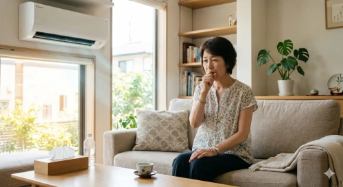 冷房の部屋で咳き込む方へ。
エアコンと咳・喘息の関係＆自宅でできる対策ガイド