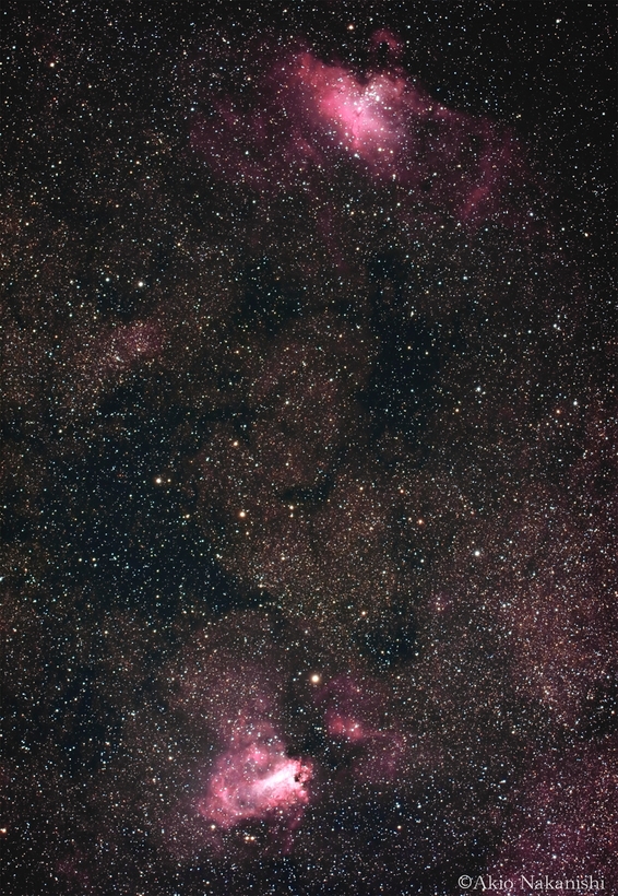 M16、M17付近(SD103SII鏡筒 SDレデューサーHDキット併用)