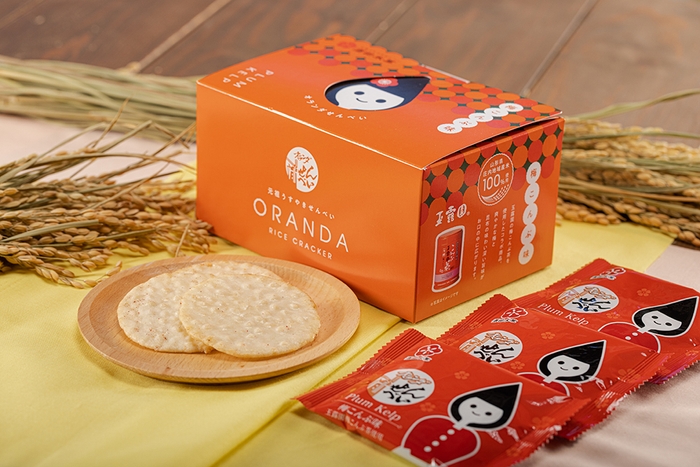 オランダせんべい小箱 梅こんぶ味