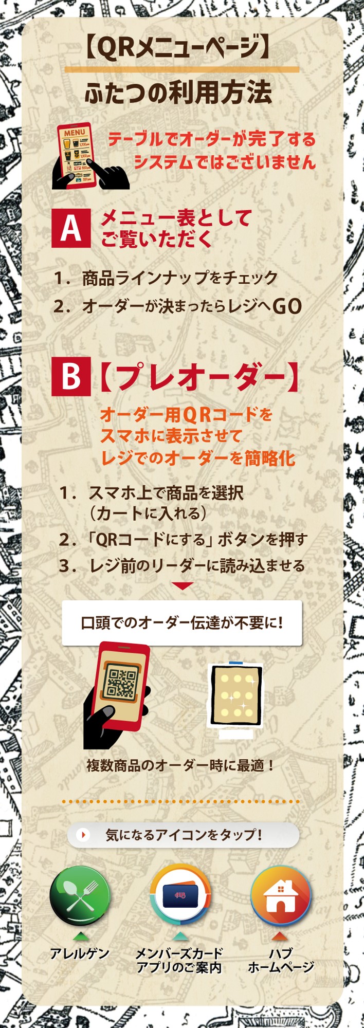 【HUB・82】お客様の注文内容がレジに一括登録される機能「プレオーダー」システムを全店展開します！