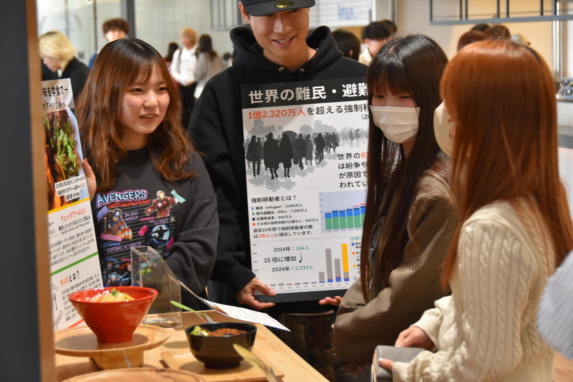 【名城大学】外国語学部の宮下ゼミが日本で暮らす難民の故郷の味を学生食堂で提供