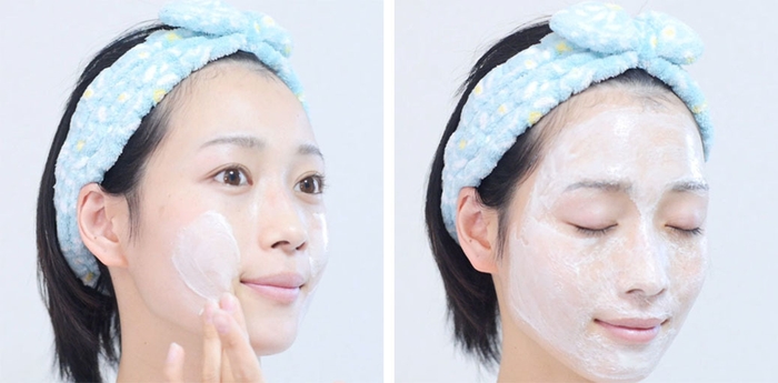 直塗り&クレイパックと洗顔