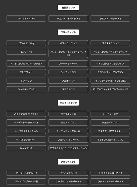 千種葵店マシンラインナップ