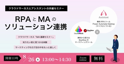 Cloud CIRCUSを提供するクラウドサーカス株式会社の MAツール「BowNow」と 無料RPAツール「Power Automate Desktop」 (マイクロソフト社)をテーマにした共催セミナー開催！