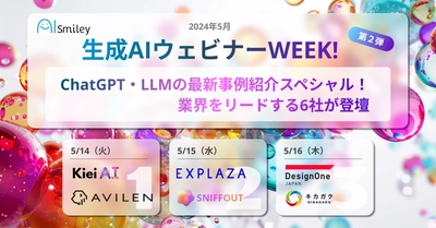 【生成AIウェビナーWEEK!第2弾】ChatGPT・LLMの最新事例紹介スペシャル！業界をリードする6社が登壇します！