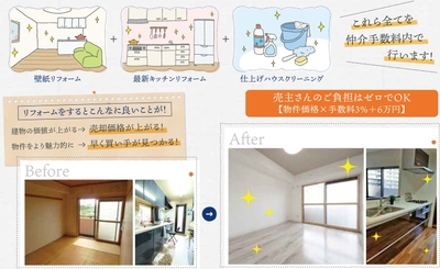 リフォームのBefore・Afterの様子