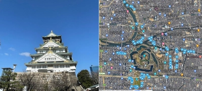 総合社会学部 村松ゼミが、市内で「大阪城が見える場所」をMAP化　天守を見通せる、景観を意識した町づくりを示す歴史的価値も